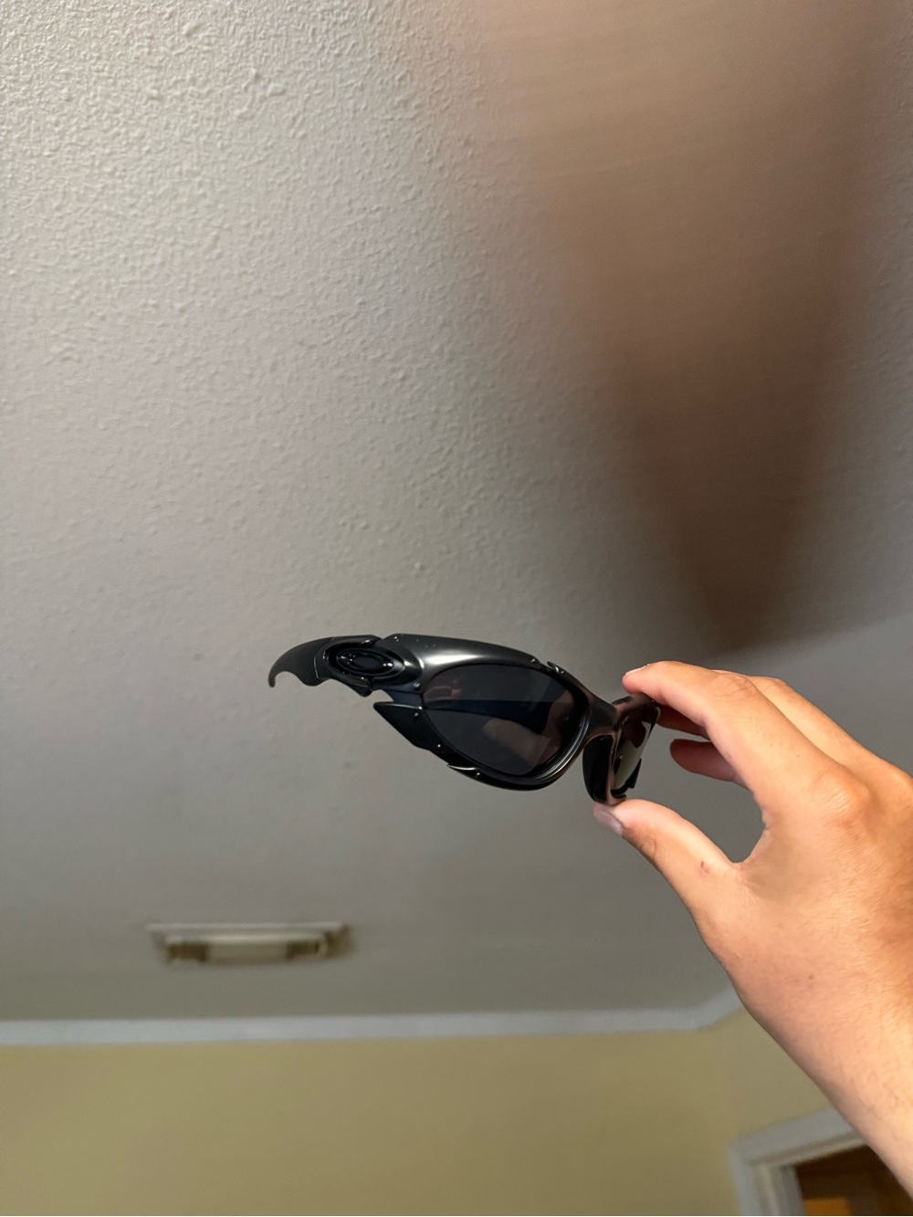 Oakley Black Wraparound Sport Sunglasses with Dark Lenses